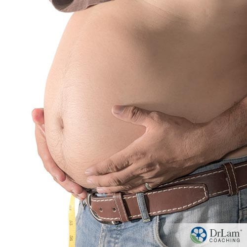 central obesity and gut bacteria of a man