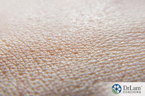 A close up of human skin benefiting from colostrum