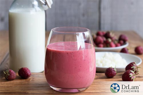 a cup of kefir and berry smoothie, good for the immune system