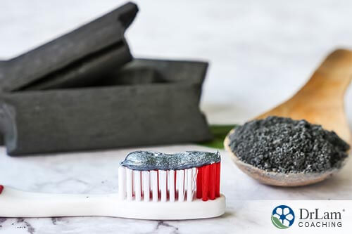 Using a charcoal toothpaste along with a charcoal air purifier 