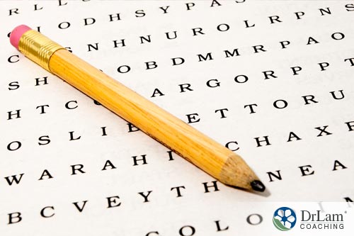 Word puzzle with pencil to reduce the stress impairs memory