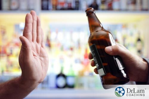 Hand stopping and refusing to take beer to help gout