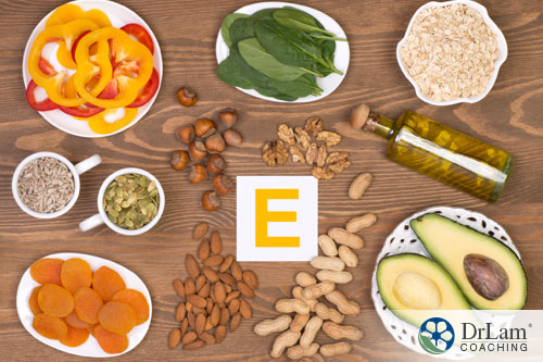 An image of various vitamin E rich foods