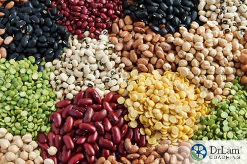 An image of a variaty of beans and lentils
