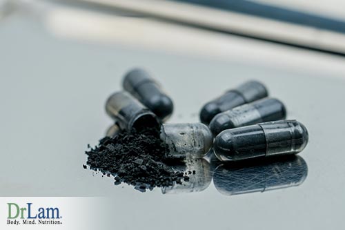 Benefits of activated charcoal for gas and bloating - broken pill