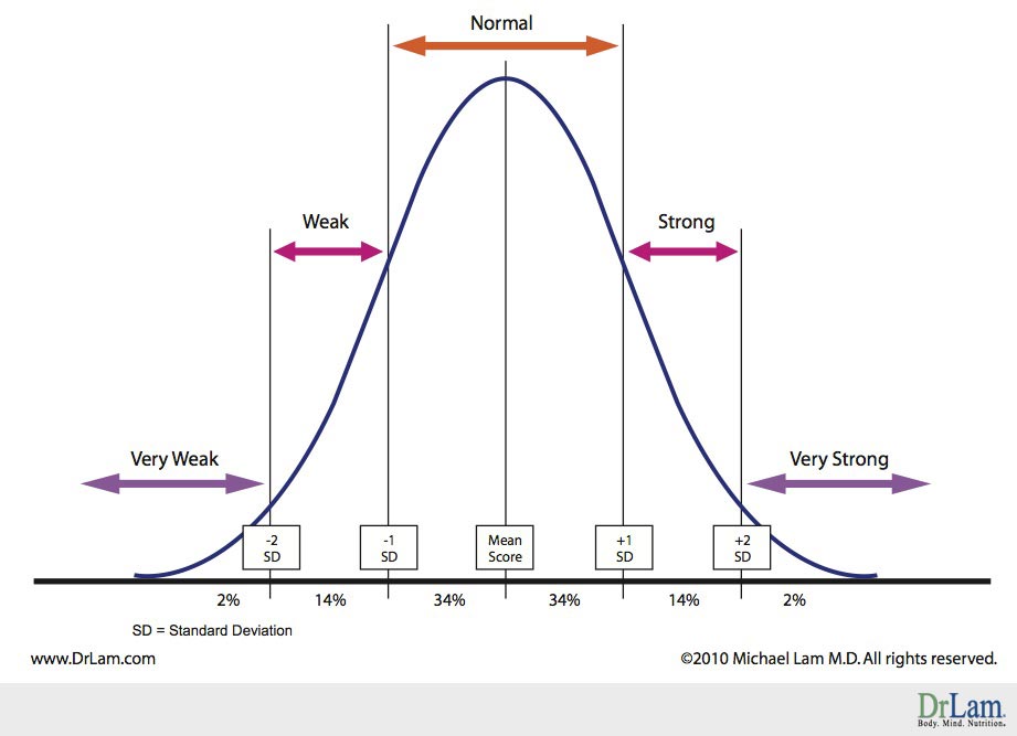 Adrenal Fatigue bell curve of body constitution
