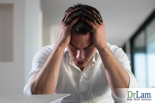 A man suffering from adrenal fatigue and excessive tiredness
