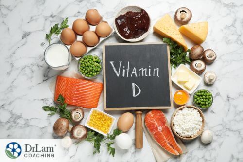 An image of various foods that are rich in Vitamin D