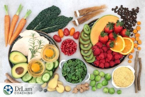 An image of various anti-inflammatory food