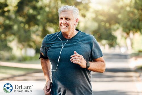 An image of an older man jogging