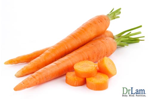 Carrots and cancer prevention vitamins