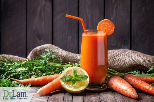 Carrot juice can be a great tool for body cleansing and detoxification