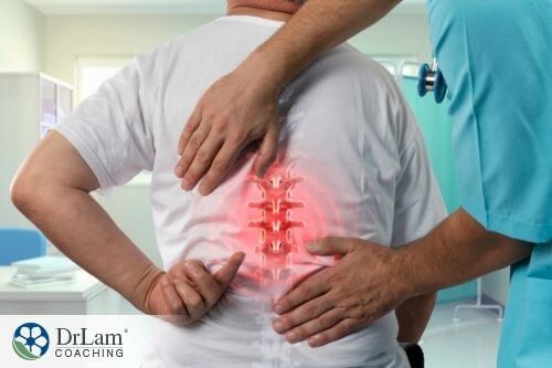 An image of a man having a backpain