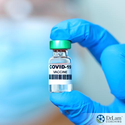 An image of a glass vile of the covid vaccine