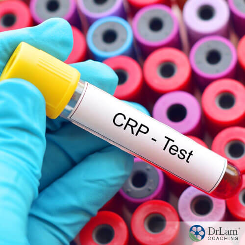 An image of a blood test for CRP level and inflammation