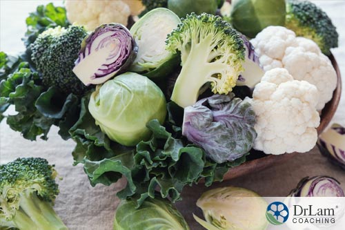 An image including a varity of cruciferous vegetables