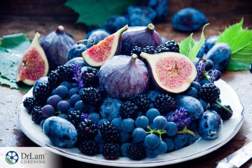 An image of blue and purple food