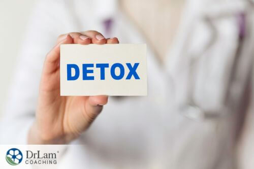 An image of someone holding a sign up that says Detox
