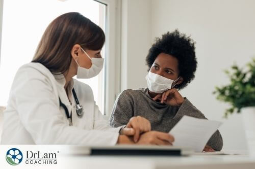 An image of a doctor talking to a patient