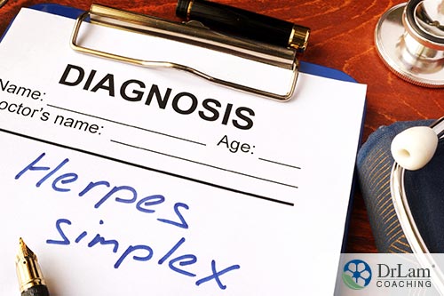 An image showing a herpes simplex diagnosis
