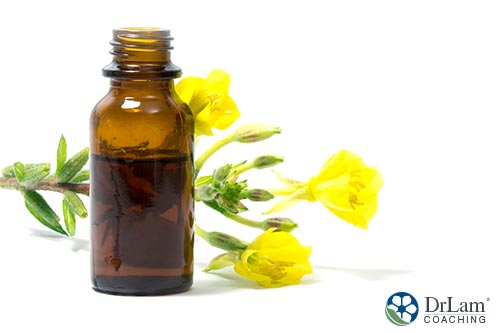 An image of evening primrose oil and flowers