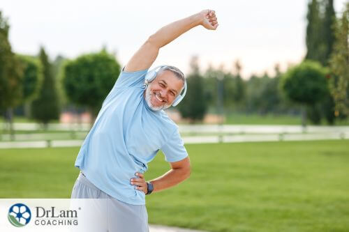 An image of an old man exercising