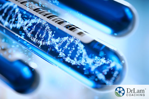 An image of a DNA strand in a test tube