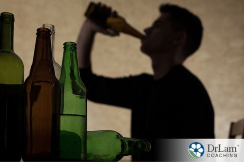 An image of a man drinking alcohol