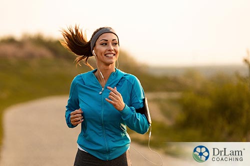 An image of a woman jogging ouside