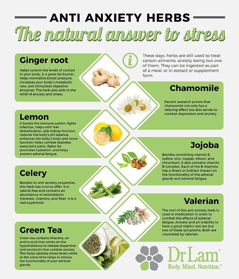 Check out this easy to understand infographic about anti anxiety herbs
