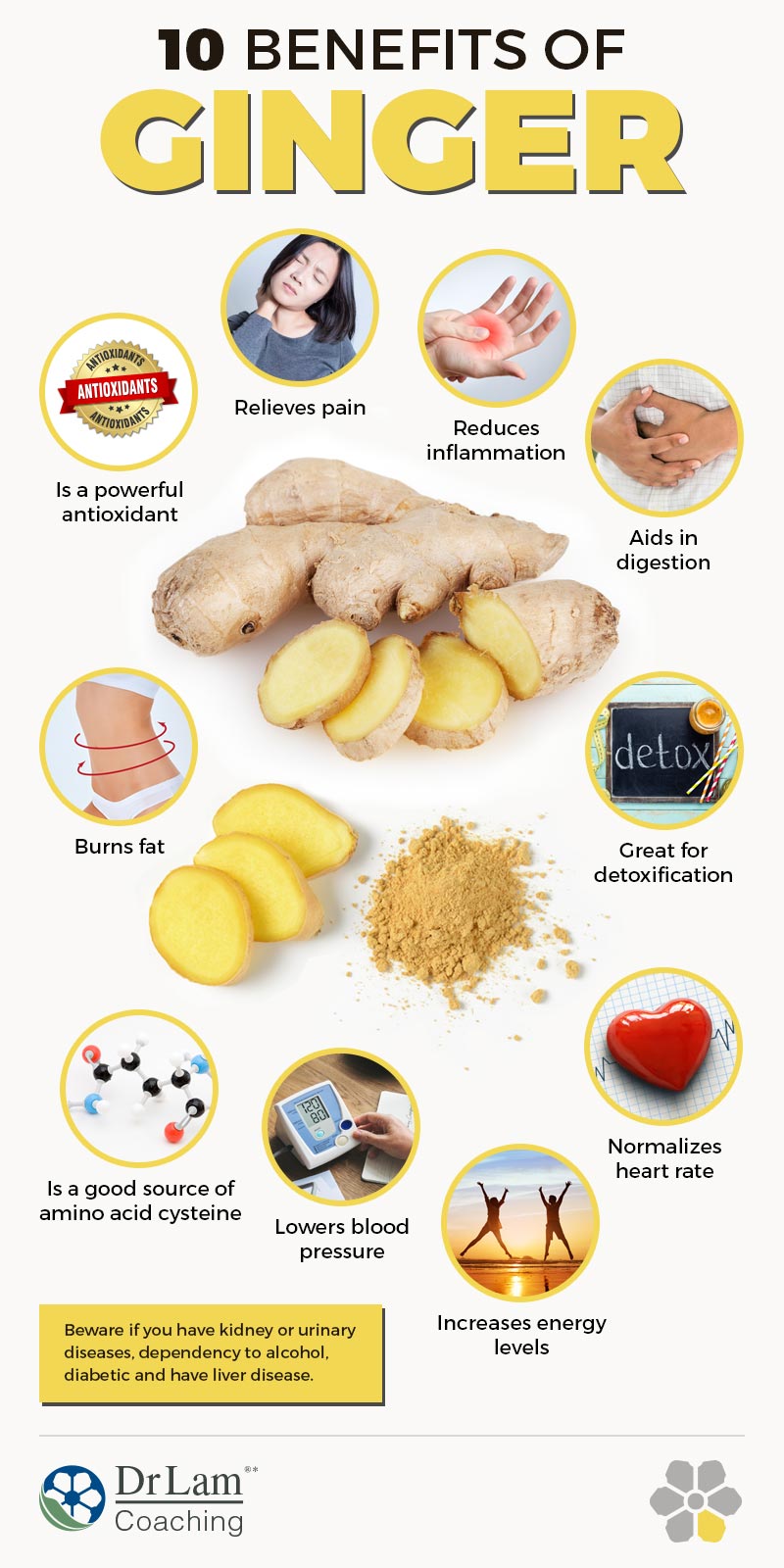 Check out this easy to understand infographic about 10 benefits of ginger