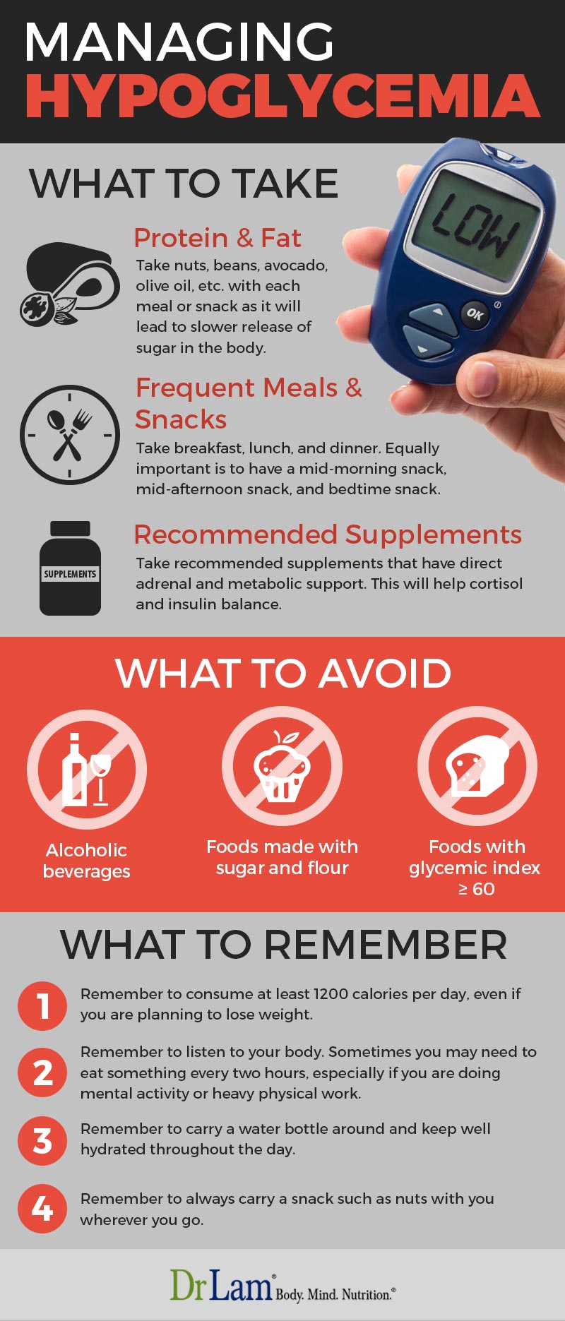 Check out this easy to understand infographic about how to manage a hypoglycemia meal plan
