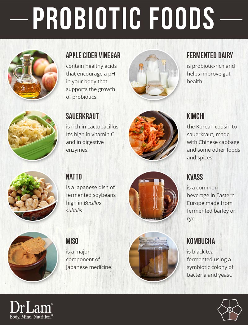 Check out this easy to understand infographic about various probiotic foods