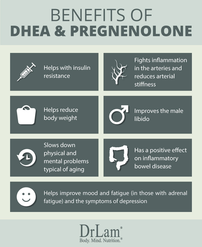 Check out this easy to understand infographic about the benefits of DHEA and pregnenolone
