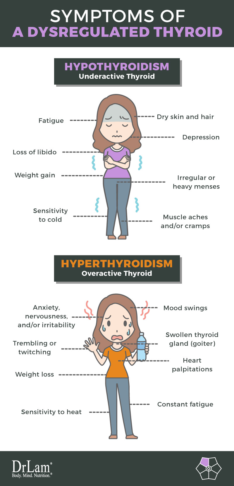 Check out this easy to understand infographic about the symptoms of a dysregulated thyroid