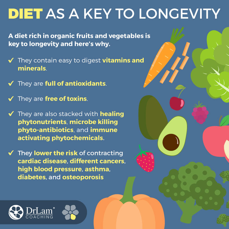 Check out this easy to understand infographic about diet as a key to longevity