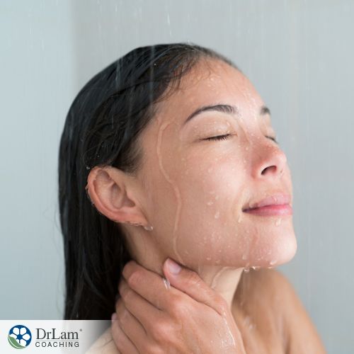 An image of a woman in the shower