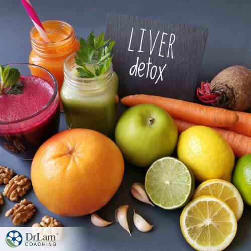 An image of various foods for liver detox