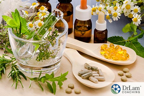 An image of herbal remedies and supplements