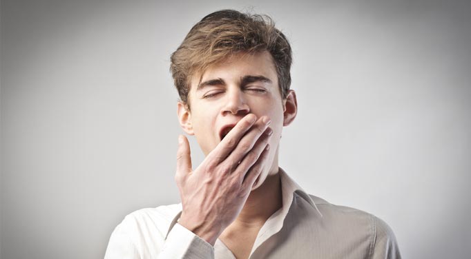 Not sleeping well can cause chronic yawning and fatigue.