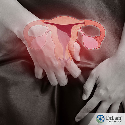image of a woman having inflammation in vagina