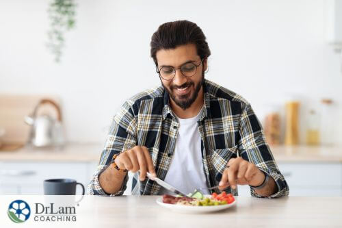 An image of a man eating