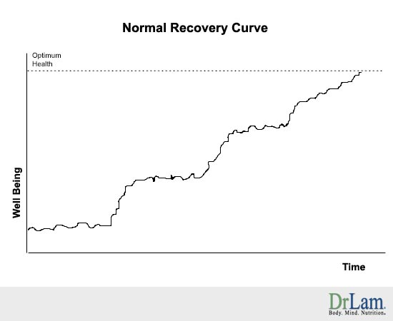 A typical Adrenal Fatigue recovery curve