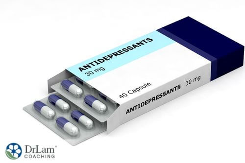 An image of a package of antidepressants
