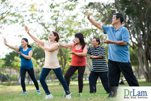 A Tai chi workout can be done with a group