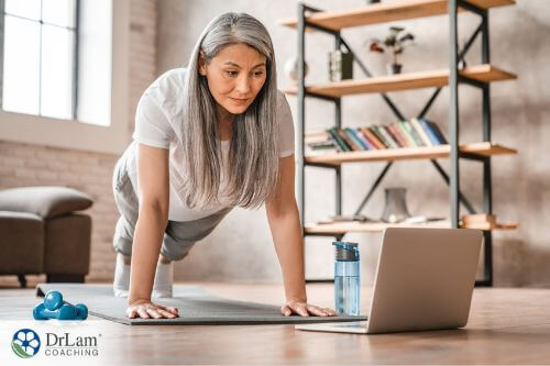 An image of a woman exercising