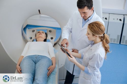 An image of a woman getting Neuroimaging done