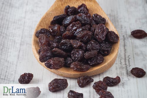A balanced adrenal fatigue diet needs iron, which can be found in raisins