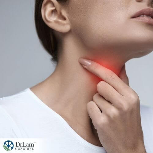 An image of a person whose throat seems to be inflamed