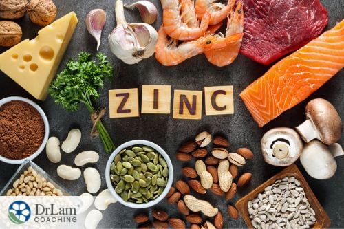 An image of various zinc rich foods